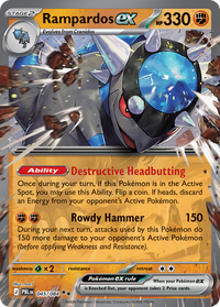 Pokémon TCG - Rampardos ex - 045/084 - Pitch Black (ME05) - Double Rare Holo - NM