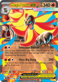 Pokémon TCG - Mega Pyroar ex - 015/086 - Chaos Rising - Double Rare Holo - NM