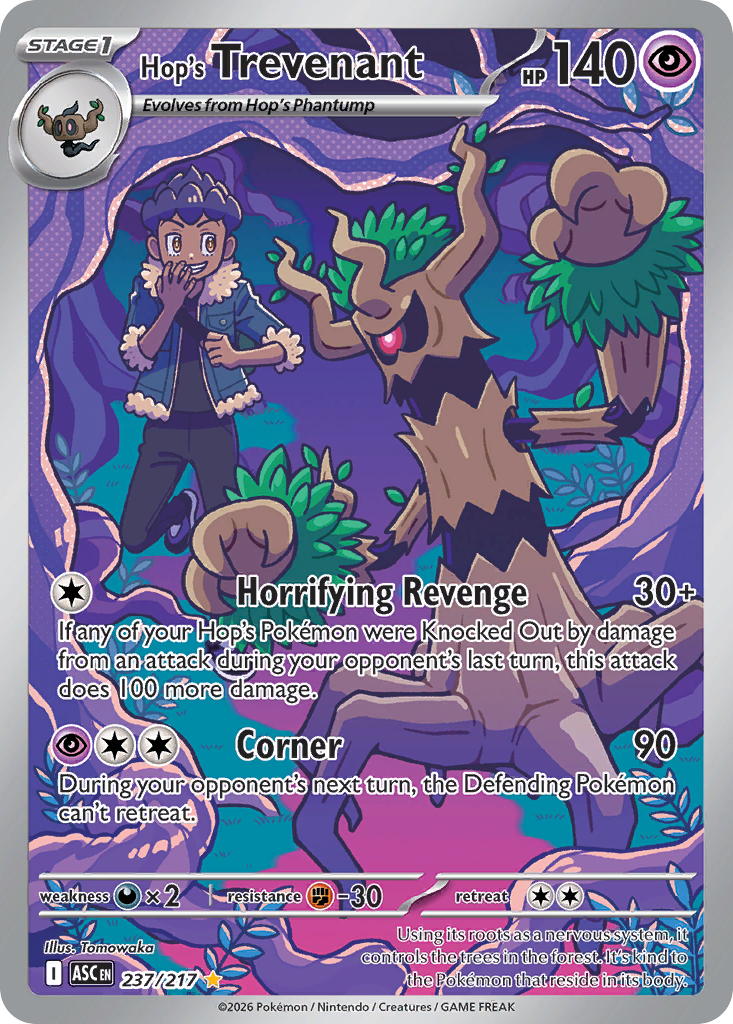 Pokémon TCG - Hop's Trevenant - 237/217 - Ascended Heroes - Illustration Rare Holo - NM