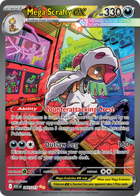Pokémon TCG - Mega Scrafty ex - 285/217 - Ascended Heroes - Illustration Rare Holo - NM