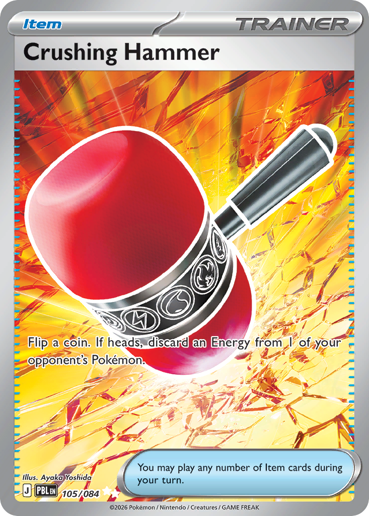 Pokémon TCG - Crushing Hammer - 105/084 - Pitch Black (ME05) - Holo - NM