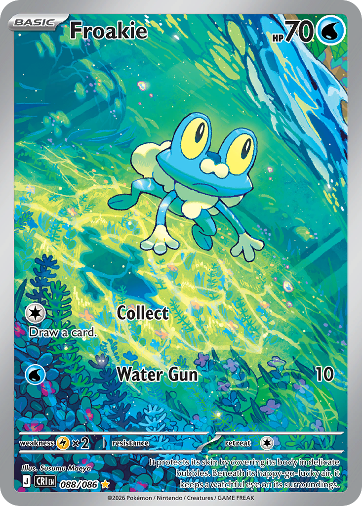 Pokémon TCG - Froakie - 088/086 - Chaos Rising (ME04) - Illustration Rare Holo - NM
