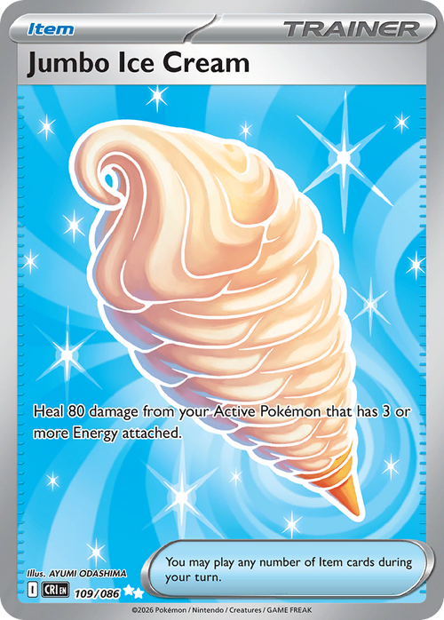 Pokémon TCG - Jumbo Ice Cream - 109/086 - Chaos Rising - Ultra Rare Holo - NM