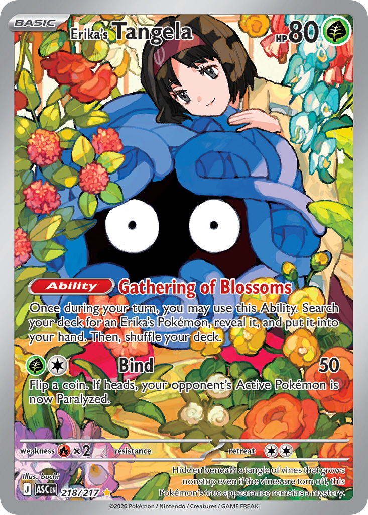 Pokémon TCG - Erika's Tangela - 218/217 - Ascended Heroes - Illustration Rare Holo - NM
