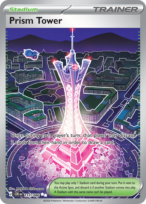 Pokémon TCG - Prism Tower - 111/086 - Chaos Rising (ME04) - NM