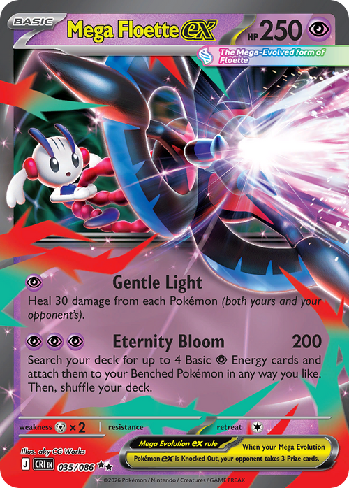 Pokémon TCG - Mega Floette ex - 035/086 - Chaos Rising - Double Rare - NM