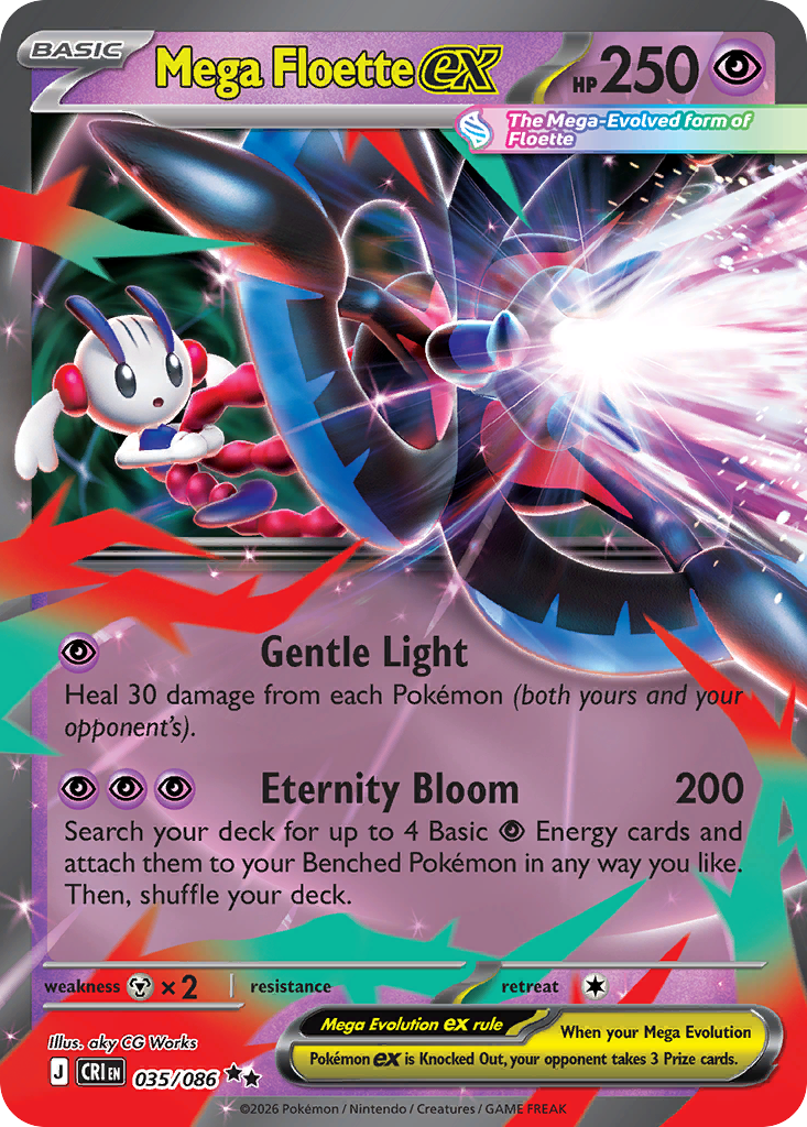 Pokémon TCG - Mega Floette ex - 035/086 - Chaos Rising - Double Rare - NM