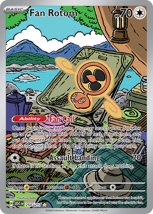 Pokémon TCG - Fan Rotom - 250/217 - Ascended Heroes - Illustration Rare Holo - NM