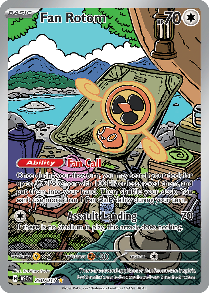 Pokémon TCG - Fan Rotom - 250/217 - Ascended Heroes - Illustration Rare Holo - NM