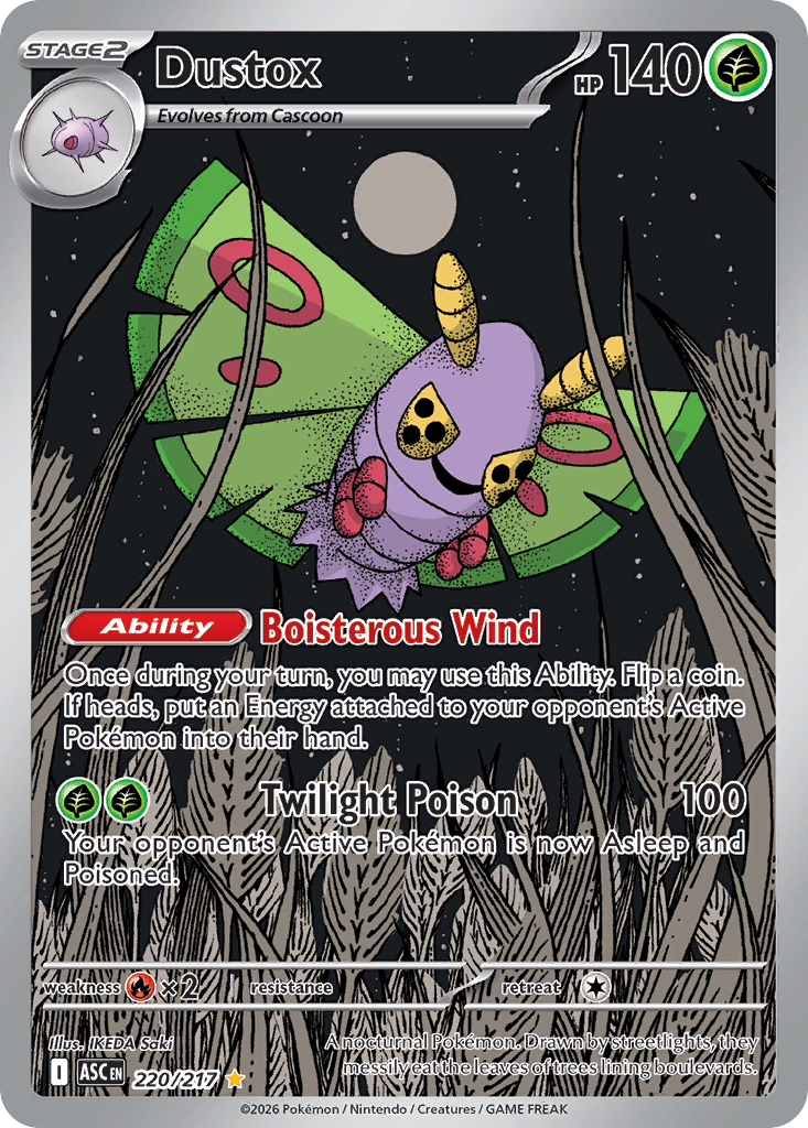 Pokémon TCG - Dustox - 220/217 - Ascended Heroes - Illustration Rare - NM