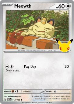 Meowth - 30th Celebration #113/128