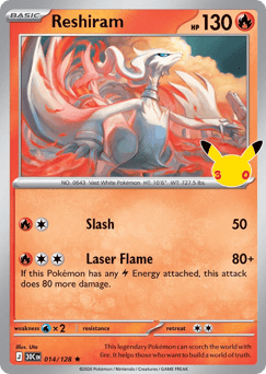 Reshiram - #14/128 - 30th Celebration
