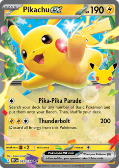 Pikachu ex - 30th Celebration #53/128