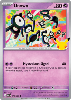 Unown - 30th Celebration #72/128