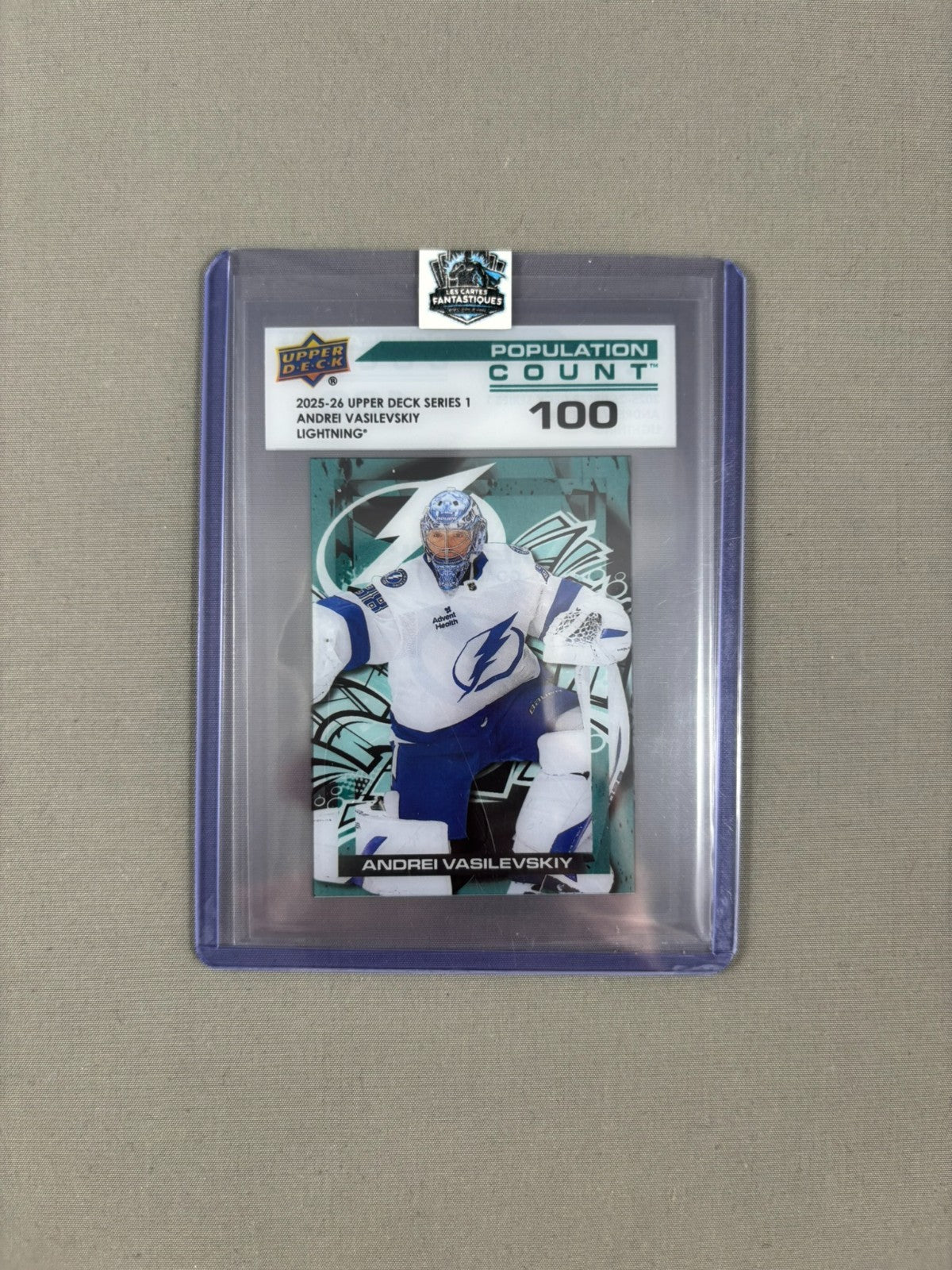 2025-26 Upper Deck Series 1 Population Count 100 /100 Andrei Vasilevskiy #PC-4
