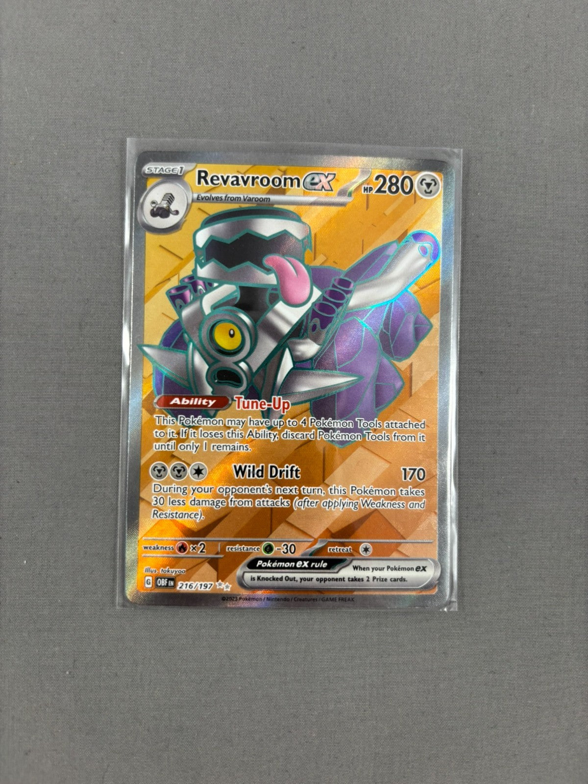 REVAVROOM EX 216/197 ULTRA RARE OBSIDIAN FLAMES POKEMON HOLO NEAR MINT