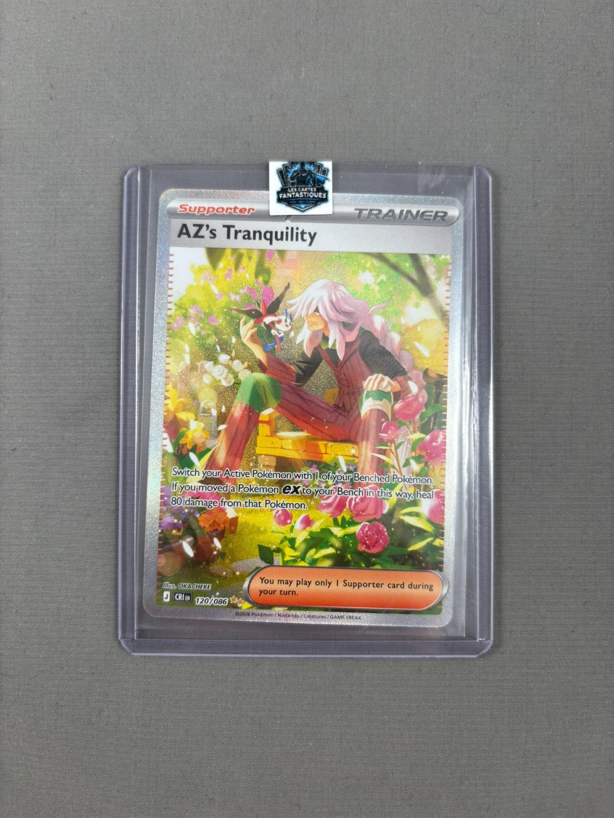 Pokemon AZ’s Tranquility 120/086 SIR Chaos Rising Special Illustration Rare NM