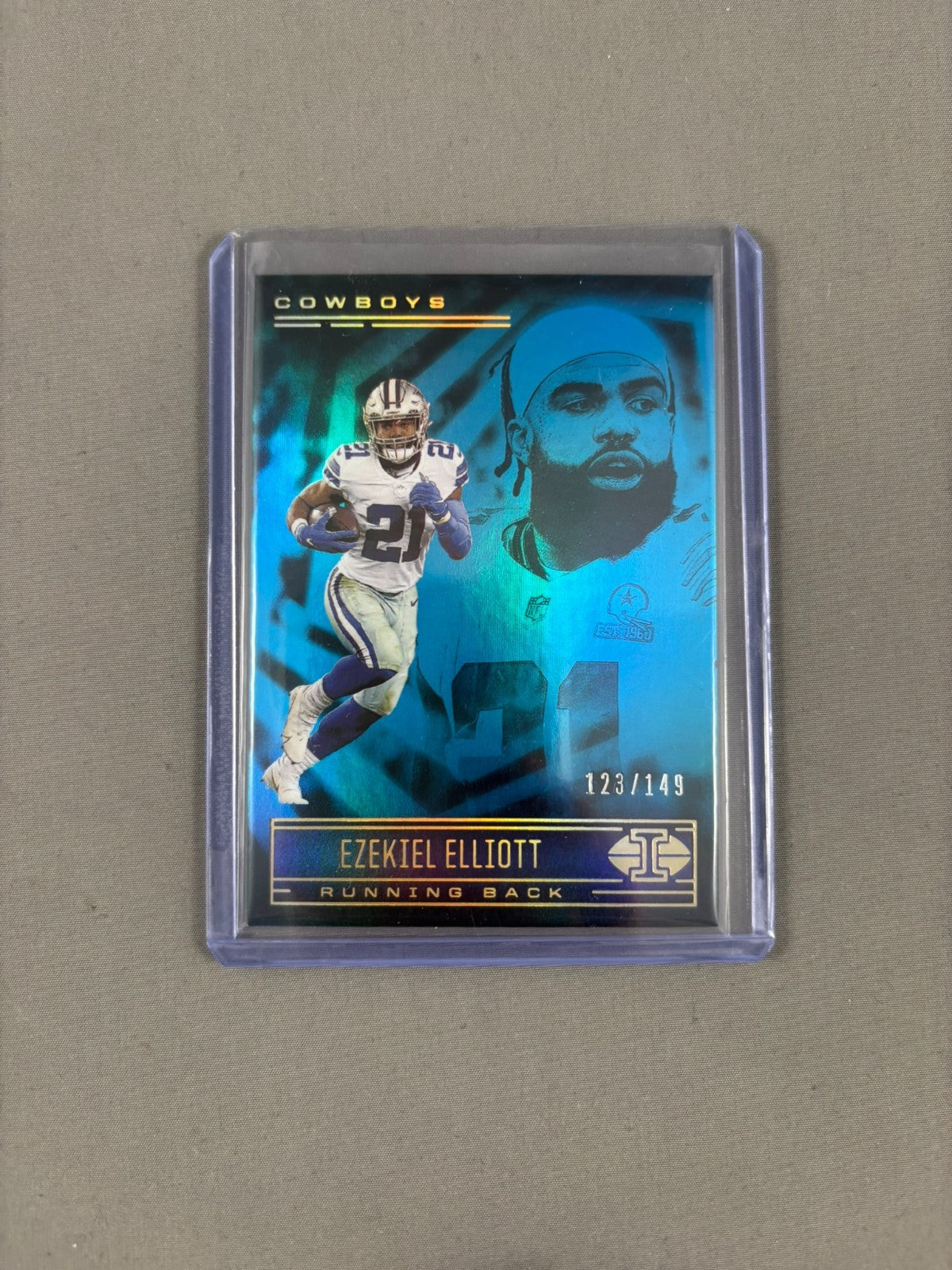 2021 Panini Illusions Trophy Collection Light Blue /149 Ezekiel Elliott