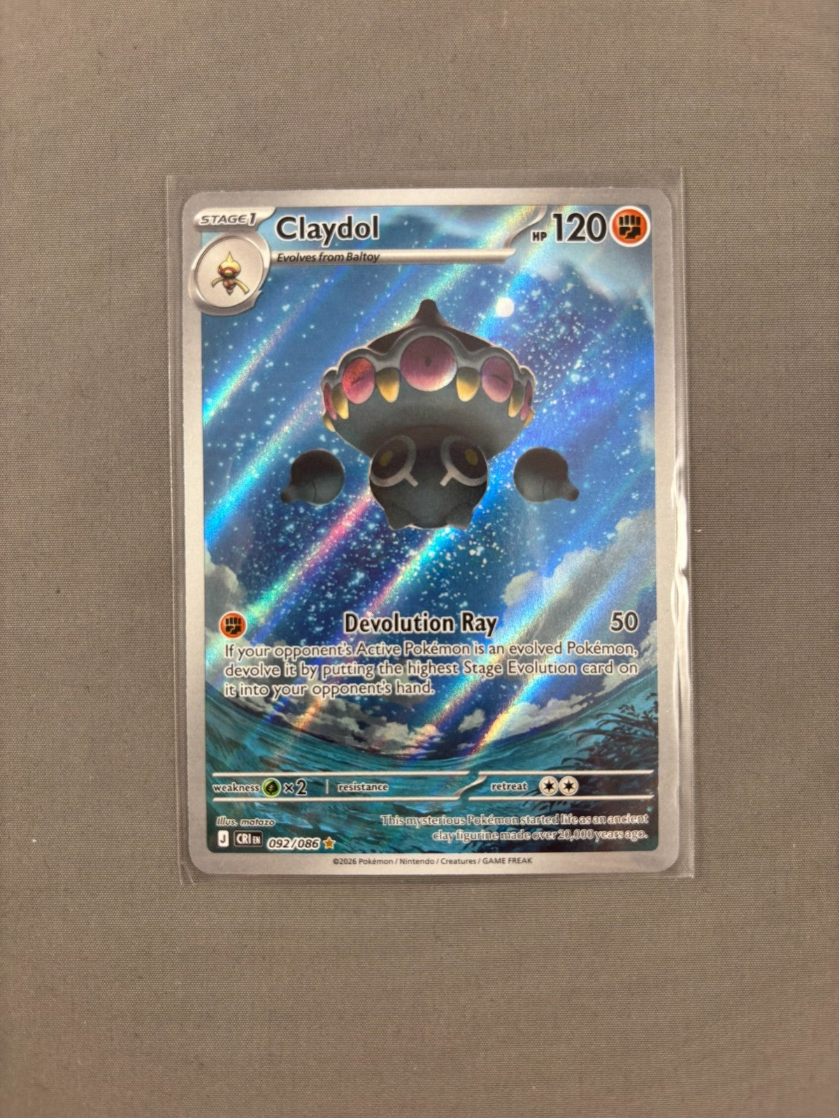 Claydol Illustration Rare Holo ME04: Chaos Rising 092/086 NM
