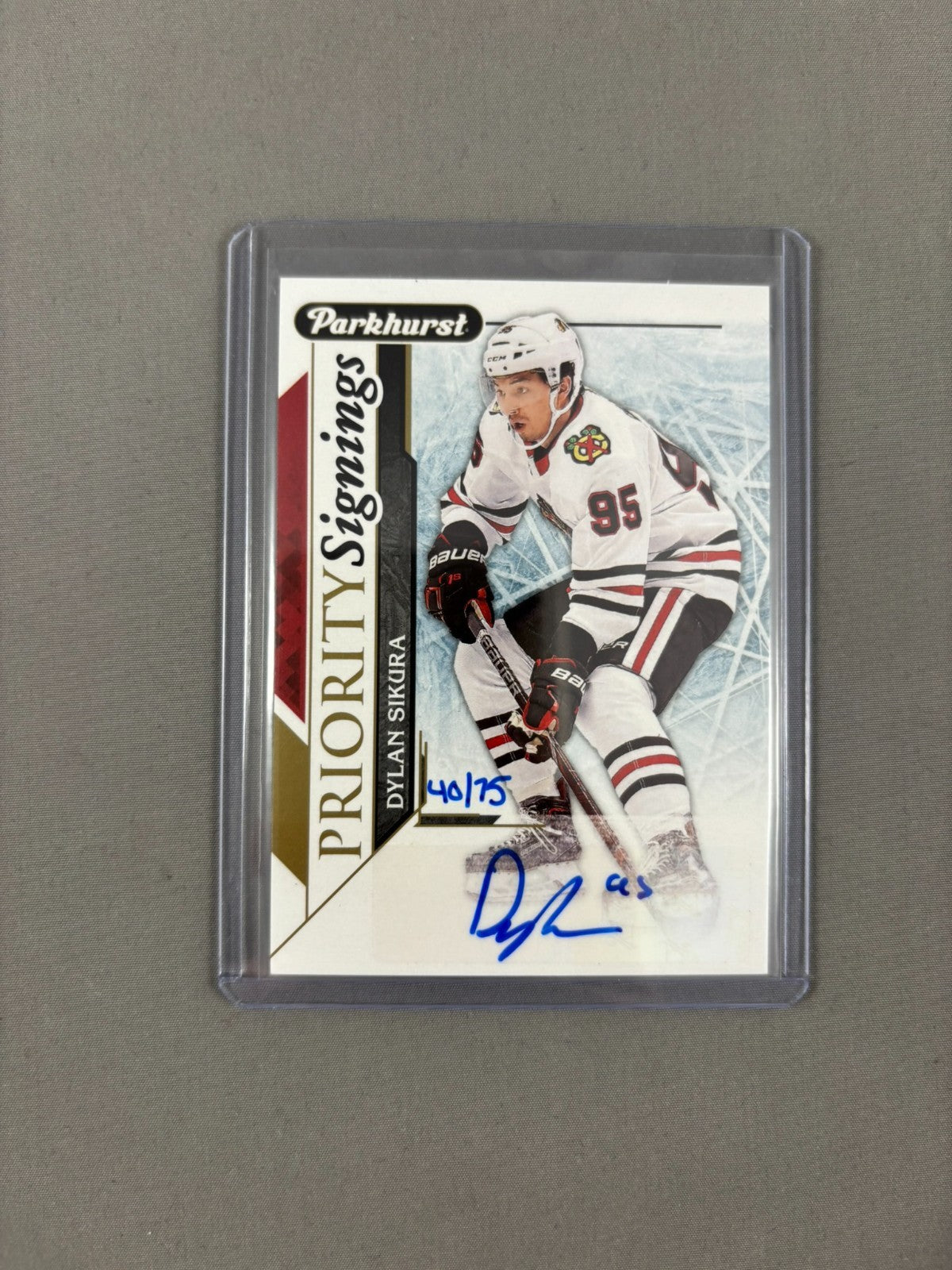 2018 UD Parkhurst Dylan Sikura  CHICAGO BLACKHAWKS SIGNED AUTOGRAPH AUTO /75