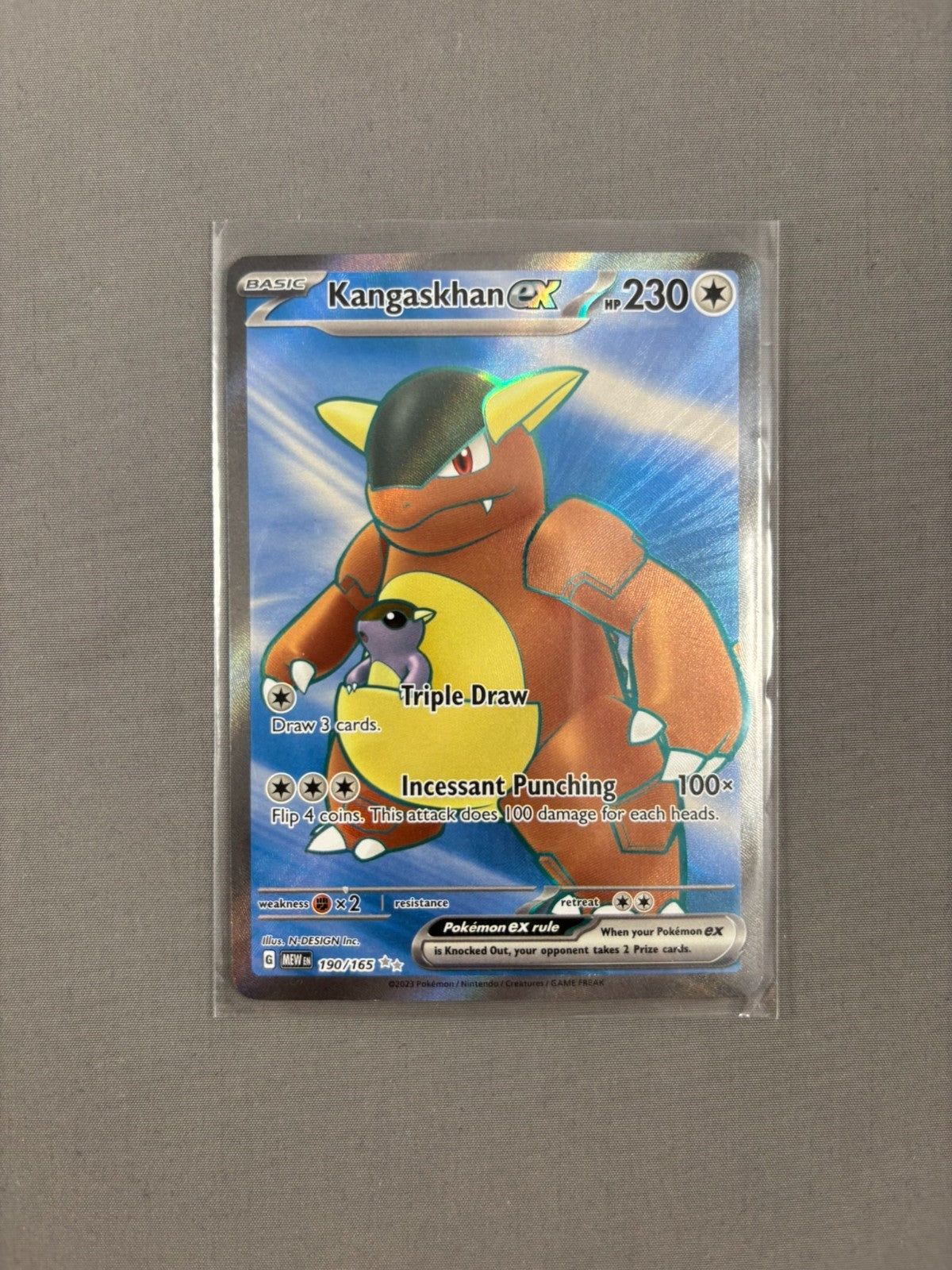 Kangaskhan ex 190/165 Pokemon TCG 151 Full Art Ultra Rare Card NM