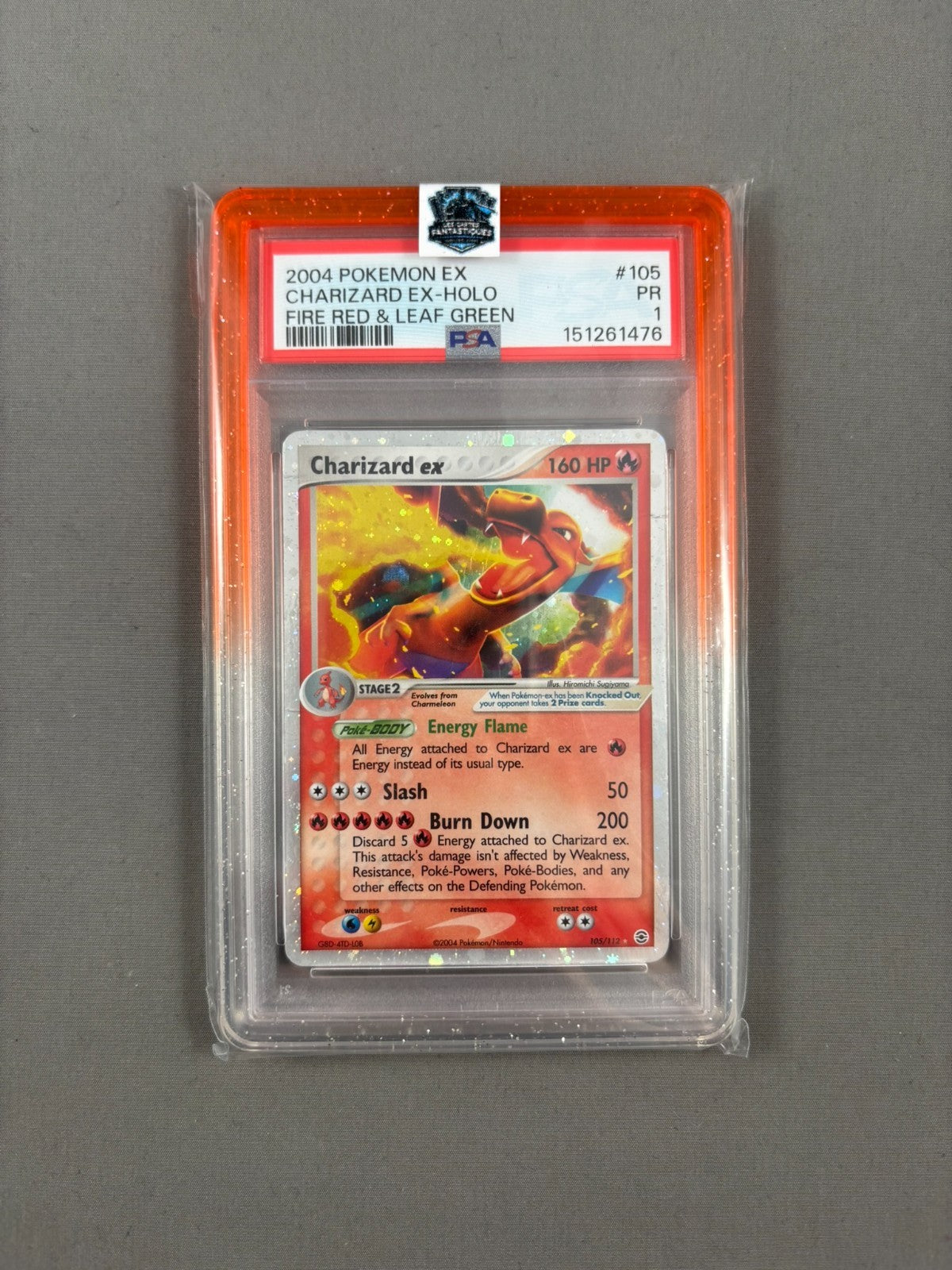 2004 Pokemon EX Fire Red & Leaf Green #105 Charizard EX Holo PSA 1