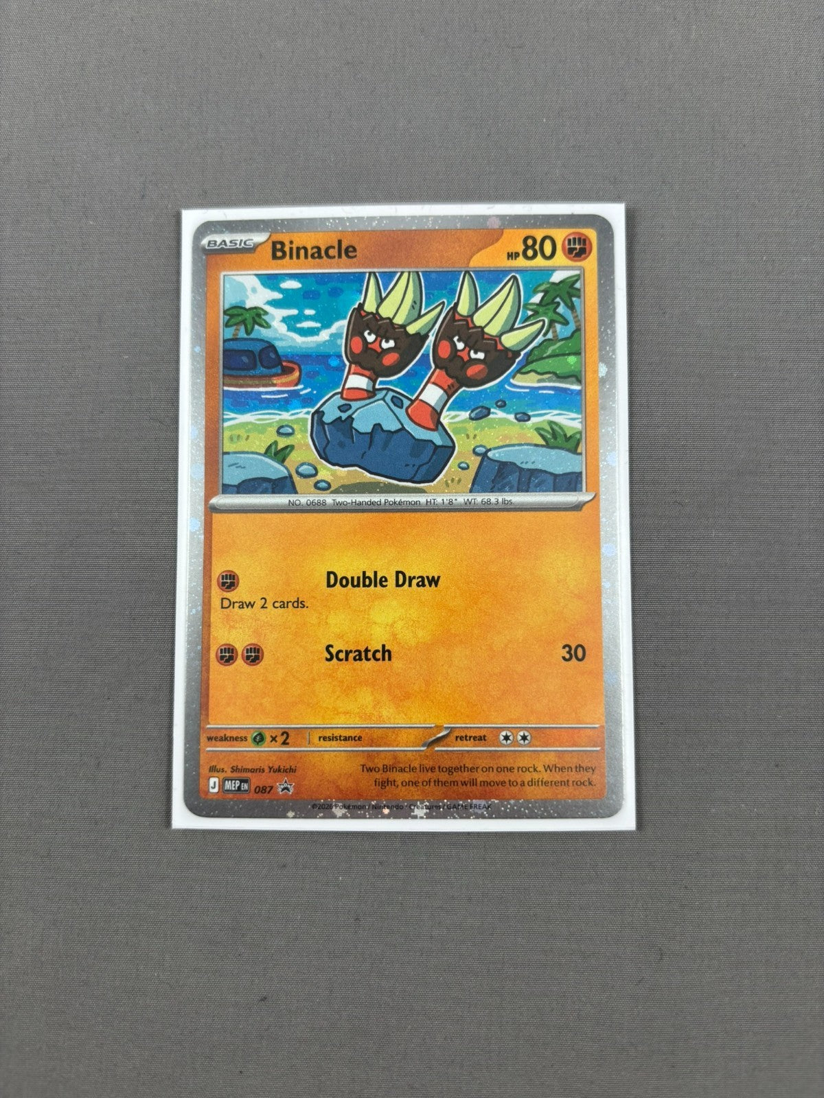 Binacle 087 Promo Cosmos Holo Mega Evolution Promo NM Pokémon Card
