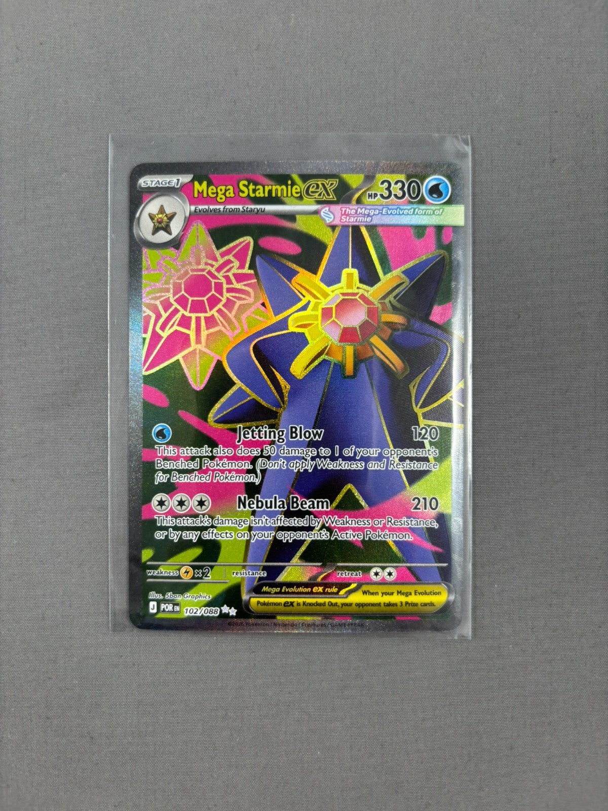 Mega Starmie ex 102/088 Pokemon TCG ME03: Perfect Order NM