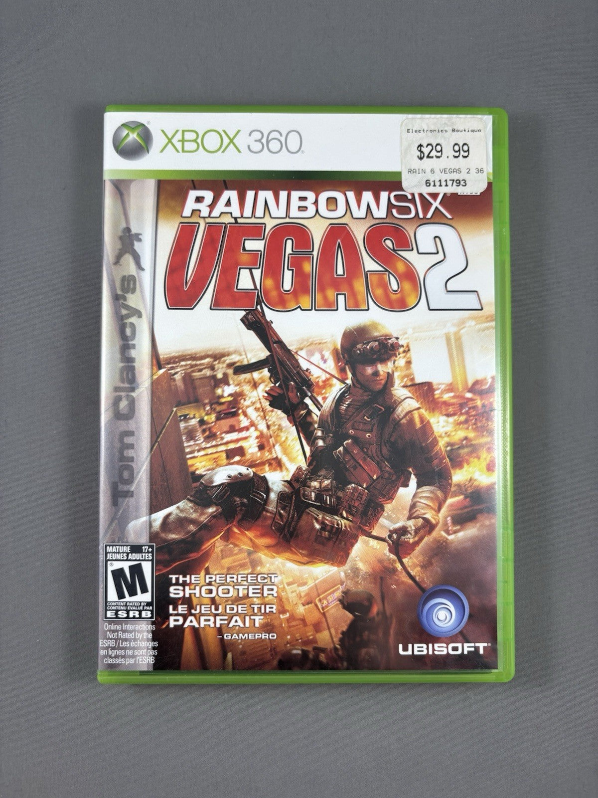 Rainbow Six Vegas 2 (Xbox 360, 2008) CIB Complete W/Manual & 2 Discs