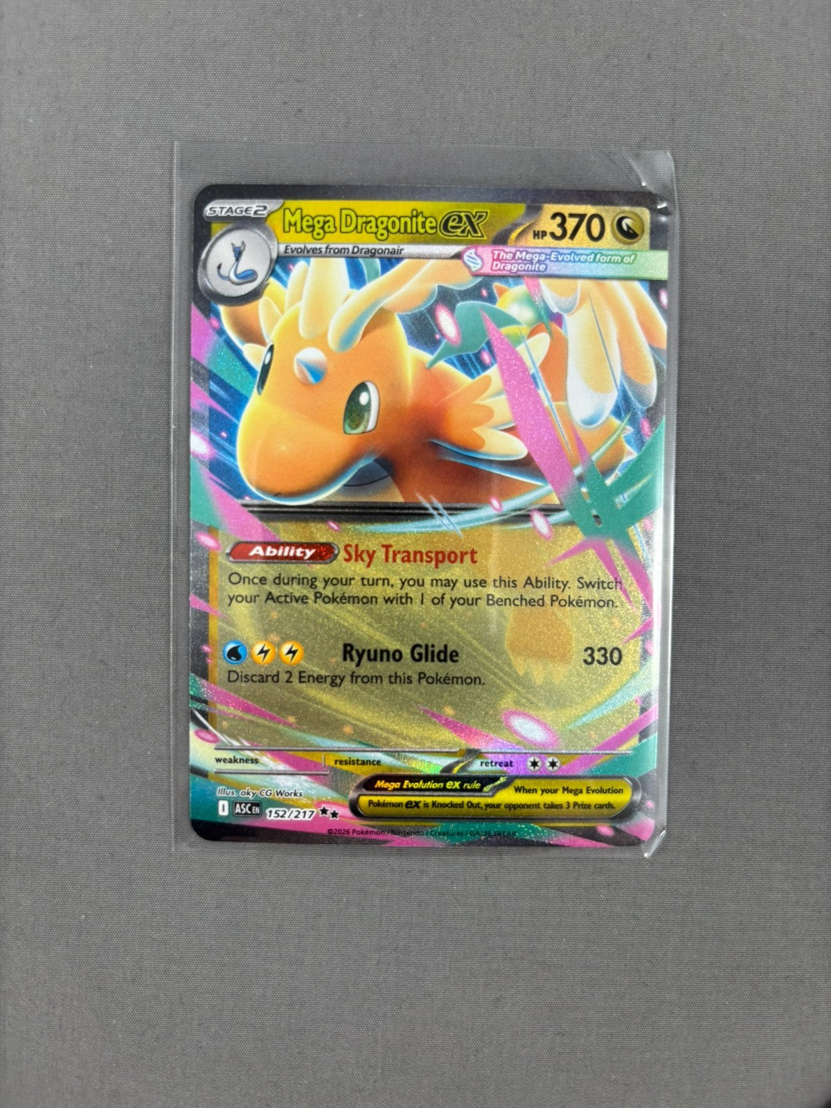 Mega Dragonite ex 152/217 Double Rare Ascended Heroes Pokemon Holo Near Mint