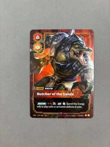 Renekton - Butcher of the Sands 141/166 Rare Vendetta Riftbound Foil Near Mint