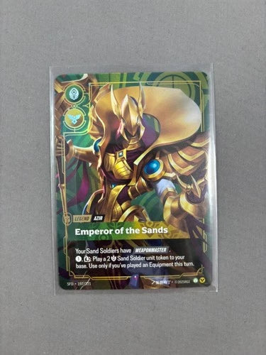 Azir - Emperor of the Sands 197/221 Rare Spiritforged Riftbound Foil Near Mint