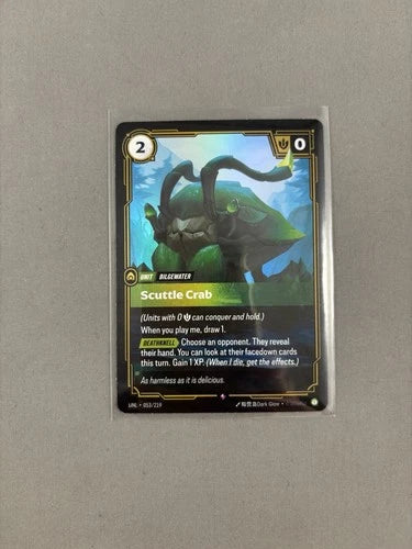 Scuttle Crab 053/219 Rare Unleashed Riftbound Foil Near Mint